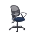 Jota Mesh medium back operators chair with fixed arms - Costa Blue