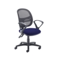 Jota Mesh medium back operators chair with fixed arms - Ocean Blue