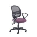 Jota Mesh medium back operators chair with fixed arms - Bridgetown Purple