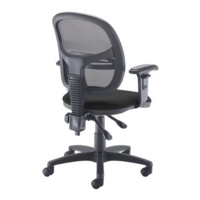 Jota Mesh medium back operators chair with adjustable arms - black