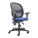 Jota Mesh medium back operators chair with adjustable arms - blue