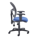 Jota Mesh medium back operators chair with adjustable arms - blue