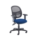 Jota Mesh medium back operators chair with adjustable arms - Curacao Blue