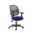 Jota Mesh medium back operators chair with adjustable arms - Ocean Blue