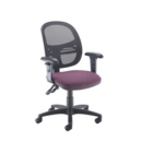 Jota Mesh medium back operators chair with adjustable arms - Bridgetown Purple