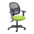 Jota Mesh medium back operators chair with adjustable arms - Madura Green