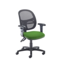 Jota Mesh medium back operators chair with adjustable arms - Lombok Green