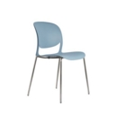 Verve multi-purpose chair with chrome 4 leg frame - blue