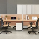 Vivo left hand wave desk 1400mm - silver frame and oak top