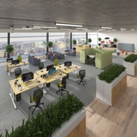 Wooden planter 1600mm wide to fit on side-by-side wooden lockers - white