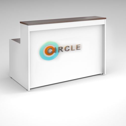 Welcome reception desk 1462mm wide - white