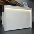 Welcome reception desk 1662mm wide - white with beech tops