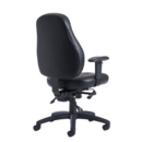 Zeus medium back 24hr task chair - black faux leather