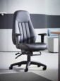 Zeus medium back 24hr task chair - black faux leather
