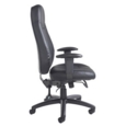 Zeus high back 24hr task chair - black faux leather