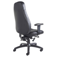 Zeus high back 24hr task chair - black faux leather