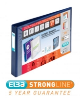 Elba Vision Ring Binder PVC 4 D-Ring A3 30mm Rings Landscape Blue 100082460