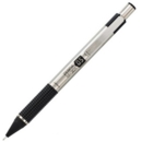 Zebra F-301 Deluxe Retractable Ballpoint Pen 1.0mm Tip 0.5mm Line Stainless Steel Barrel Black Ink (Pack 2)