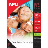 Apli Photo Paper A4 140gsm Glossy White (Pack 100)