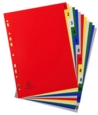 Exacompta Index 1-12 A4 120 Micron Polypropylene Bright Assorted Colours