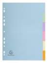 Exacompta Forever Recycled Divider 6 Part A4 170gsm Card Assorted Colours