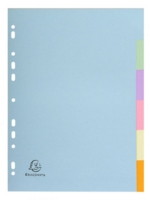 Exacompta Forever Recycled Divider 6 Part A4 170gsm Card Assorted Colours