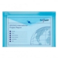 Snopake Polyfile Wallet File Polypropylene Foolscap Blue (Pack 5)