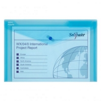 Snopake Polyfile Wallet File Polypropylene Foolscap Blue (Pack 5)
