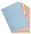 Exacompta Forever Recycled Divider 12 Part A4 170gsm Card Assorted Colours