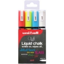 Uni-Ball Chalk Marker Bullet Tip Medium Assorted Colours (Pack 4)