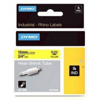 Dymo Rhino Industrial Heat Shrink Tube 19mmx1.5m Black on Yellow 18058