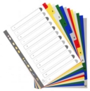 Exacompta Index 1-12 A4 120 Micron Polypropylene Bright Assorted Colours