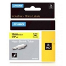 Dymo Rhino Industrial Heat Shrink Tube 12mmx1.5m Black on Yellow 18056