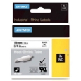 Dymo Rhino Industrial Heat Shrink Tube 19mmx1.5m Black on White 18057