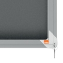 Nobo Premium Plus Grey Felt Lockable Noticeboard Display Case 18 x A4 1355x970mm 1915338