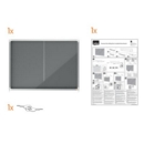 Nobo Premium Plus Grey Felt Lockable Noticeboard Display Case 18 x A4 1355x970mm 1915338