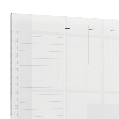 Nobo Transparent Acrylic Mini Whiteboard Weekly Planner Desktop or Wall Mounted A4 1915614