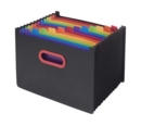 Snopake Rainbow and Black Desk Expander Polypropylene A4 13 Part Black