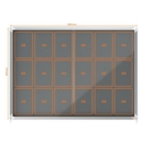 Nobo Premium Plus Grey Felt Lockable Noticeboard Display Case 18 x A4 1355x970mm 1915338
