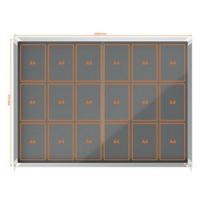 Nobo Premium Plus Lockable Noticeboard 18xA4 Sheets Grey Felt 1915338