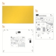 Nobo Impression Pro Widescreen Yellow Felt Noticeboard Aluminium Frame 1550x870mm 1915432