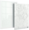 Nobo Glass Mini Whiteboard Notepads 230x152mm White Pack of 2 1915601