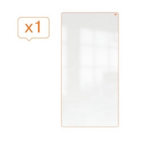 Nobo Portable Magnetic Steel Whiteboard 1800 x 900mm Orange Trim Double-Sided Lightweight Move and Meet Collaboration System White 1915565