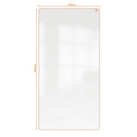 Nobo Portable Magnetic Steel Whiteboard 1800 x 900mm Orange Trim Double-Sided Lightweight Move and Meet Collaboration System White 1915565
