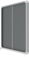Nobo Premium Plus Lockable Noticeboard 18xA4 Sheets Grey Felt 1915338