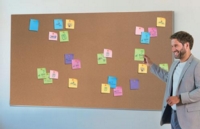 Nobo Impression Pro Widescreen Cork Noticeboard Aluminium Frame 890x500mm 1915415