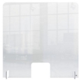 Nobo Premium Plus Acrylic Counter Protective Divider Screen with Hole 700x850mm Clear 1915488