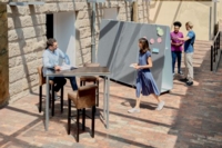 Nobo Portable Magnetic Steel Whiteboard and Notice board 1800 x 900mm Grey Trim Double-Sided Lightweight Collaboration System White 1915561