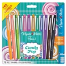 Paper Mate Flair Fibre Tip Pen 0.8mm Line Candy Pop Assorted Colours (Pack 12)