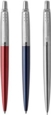 PARKER Jotter London Trio Discovery Pack Royal Blue Barrel Ballpoint Pen Plus Kensington Red Barrel Gel Ink Pen and Stainless Steel Mechanical Pencil